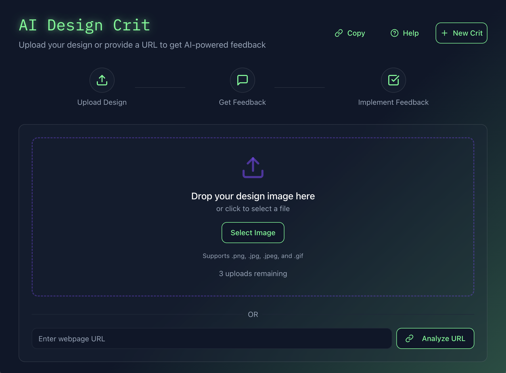 Design Crit App